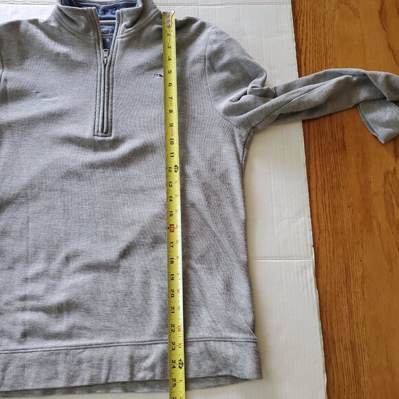 Vineyard Vines Callao/Peru Preppy Pullover Quarter Zip Light Grey XL - Picture 13 of 15